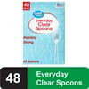 (2 pack) (2 pack) Great Value Premium Clear Cutlery Spoons, 48 count