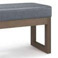 thumbnail image 3 of Pemberly Row 26" Wide Faux Leather Small Entryway Bench in Stone Gray, 3 of 6