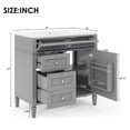 thumbnail image 3 of M optimized 36" Bathroom Vanity with Sink Top Modern Storage Cabinet with Drawers, Shelf, Inside Rack, Wood Frame Vanity Cabinet for Bathroom, 3 of 9