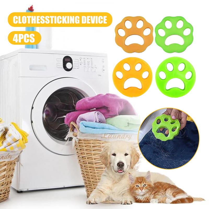 4pcs Pet Hair Remover for Laundry Dogs and Cats Hair Catcher for