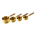 thumbnail image 4 of Juego de 4 cucharas medidoras, cuchara medidora, mango de madera, portátil, regalo, antiescaldaduras. oro, 4 of 9
