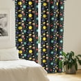 thumbnail image 2 of Ambesonne Space Curtains, Sun Earth Constellations, Pair of 28"x63", Multicolor, 2 of 5