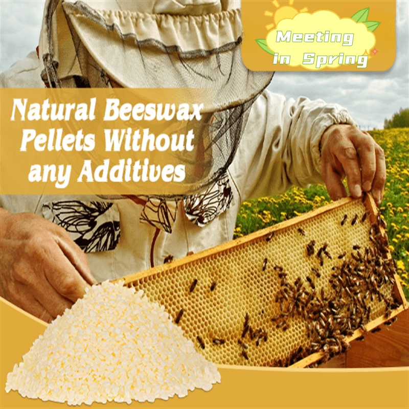 5LB beeswax granules, food grade beeswax, triple filtered beeswax granules, perfect for DIY projects, soap making supplies, for candle making, can be used as gifts