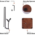 thumbnail image 1 of Soportes para toallas de papel para encimera Soporte para papel higiénico de pie fácil de rasgar Madera rústica Soporte para rollos de papel de cocina antideslizante en negro y marrón oscuro ZefeiWu 8390615881166, 1 of 1