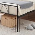 thumbnail image 3 of Queen Size Sturdy Modern Stylish Iron Bed Frame with Headboard and Footboard Metal Platform Bed - Simple Assembly, No Box Spring Needed, Under Bed Storage, 3 of 7