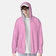 thumbnail image 4 of Haiem Pink UPF 50+ Fishing Shirts for Men Long Sleeve UV Sun Protection Hoodie Non-Mask Outdoor Hiking Shirts, 4 of 9