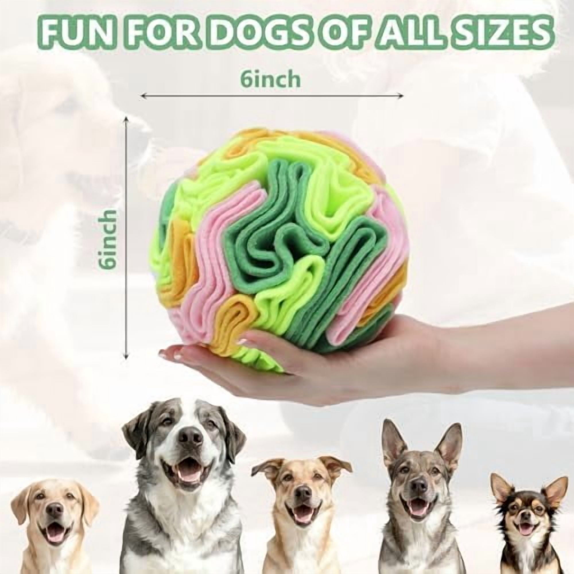 Vibrant Snuffle Ball for Dogs, Playful Color-Mix Slow Feeder Toy, Eye-Catching Interactive Puzzle for Mental Enrichment, Indoor Fun for Small Medium Large Dogs Multi-colored,Medium