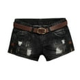 thumbnail image 6 of Walking Shorts for Women, Plus Size Shorts for Women,Trendy Women's Denim Shorts Loose Fit Stylish Wide Leg Distressed Casual Punk Fashion, 6 of 8