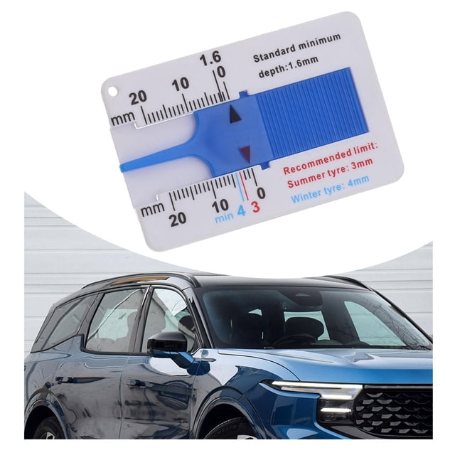 0-20Mm Car Tyre Tire Tread Depth Gauge Meter Measurer Tool Ftb-Se Blue Single Scale