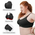 thumbnail image 3 of AILIVIN Wireless Bras For Women Comfort Surgery Bra With Adjustable Straps Great Support Comfort Women Bras No Wire Bras Lift Up Bras Full Coverage Soft Compression Bra Black 38B, 3 of 7
