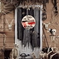 thumbnail image 4 of Featival Doorplate Halloween Round Hanging Wooden Door Wall Decorations Wooden Hanging Plaque Horror Welcome Sign 3D Sign 4, 4 of 8