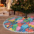 thumbnail image 6 of Rocae Starfish And Algae for Christmas Tree Skirt with Pom Pom Trim for Holiday Party for Holiday Home Decor Indoor Outdoor-48", 6 of 7