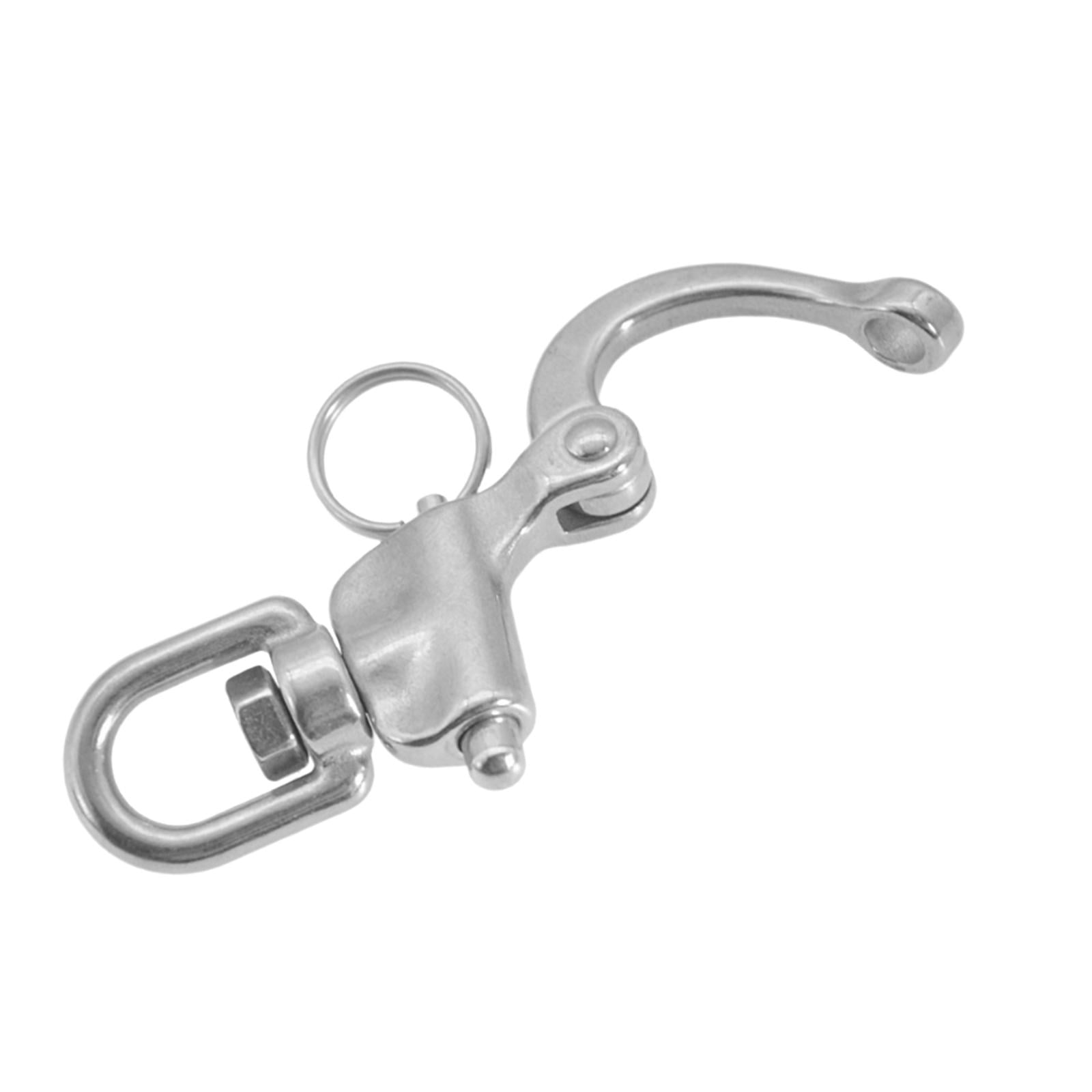 Swivel Eye Snap Hook Shackles Stainless Steel for Rigging, Water Sports,  Halyard, Boat Accessories, Sailing Fork Type 