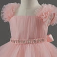 thumbnail image 5 of Girl Princess Party Dress Toddler Baby Girls Flower Tulle Tutu Dress 2025 Cute Elegant Formal Birthday Dresses 1-6Y, 5 of 6