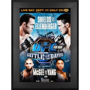 UFC Fight Night 25 Shields vs. Ellenberger Framed Autographed 27" x 39" 24-Signature Event Poster - Fanatics Authentic Certified