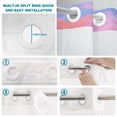 thumbnail image 5 of No Hook Shower Curtain, Sparkling Sea Shower Curtains for Bathroom with See Through Top Window, Summer Beach Abstract Fantasy Art Waterproof & Washable Bath Curtain Narrow 54"x78", 5 of 9
