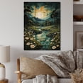 thumbnail image 2 of Designart "Countryside Calm Pond I" Landscape & Nature Print on Natural Pine Wood, 2 of 5
