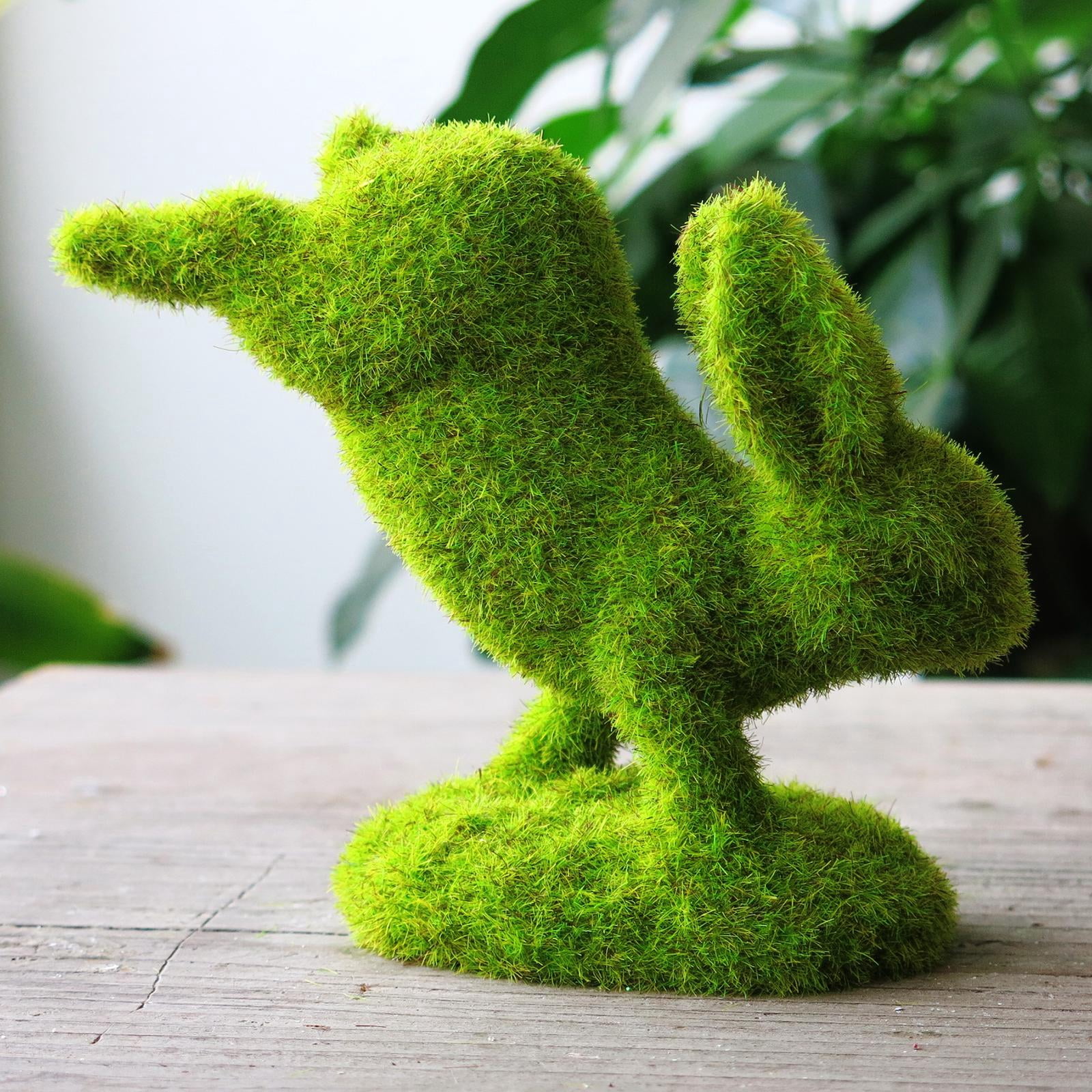3pcs Flocked Rabbit Garden Statue Bunny Sculpture Figurine Flower
