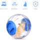 thumbnail image 5 of Pelota de ejercicio transparente para hámster, juguete de plástico para trotar (azul), 12 cm, 5 of 5