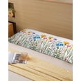 thumbnail image 6 of Spring Blooms Botanicals Body Pillow Cover 20 x 54 Inch Decorative Pillow Cover Colorful Floral Watercolor Lumbar Pillowcase Seasonal Rectangle Cushion Case for Couch Sofa Bed Living Room, 6 of 7
