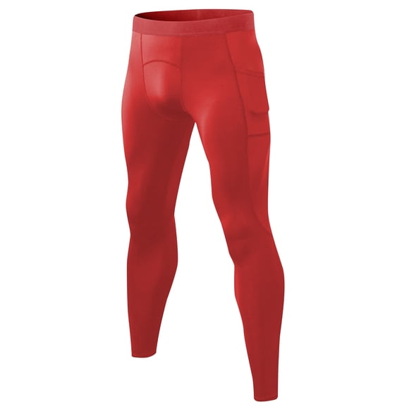 Amzcrzy Pantalones Yoga Hombre Leggings Ligeros Suaves Deportes Informales Cintura Alta Sin Costura Delantera Color Liso Correr Gimnasio Mallas Running Con Bolsillos Tallas S-2XL Rojo