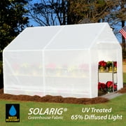 دفيئة كينج كانوبي 10 × 10، 1 3/8 بوصة. إطار فولاذي، 6 أرجل، قماش أبيض غير شفاف Solarig® Ripstop