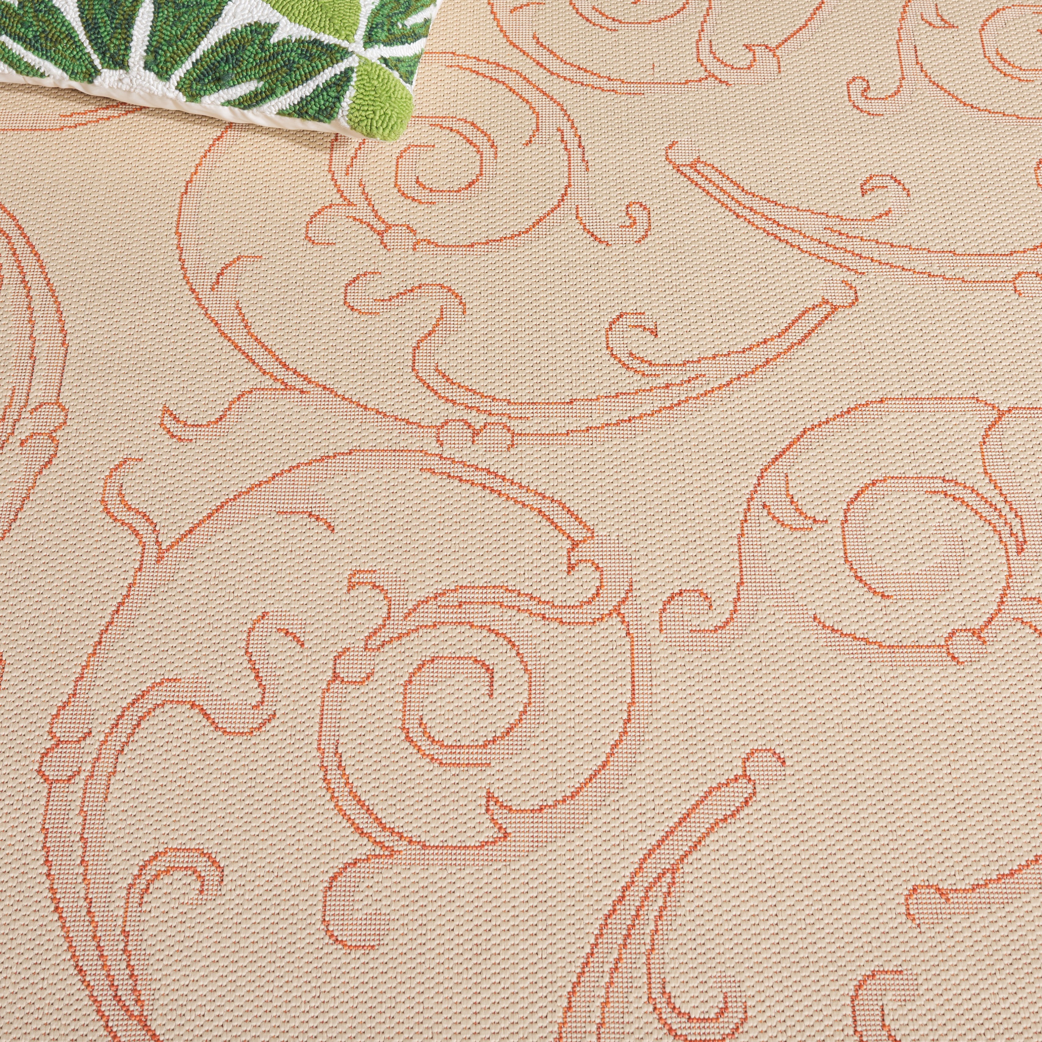 Safavieh Courtyard Daniel Oriental Indoor/Outdoor Runner Rug, Natural/Terracotta, 2'3" x 6'7"