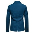 thumbnail image 3 of Nueva chaqueta de traje informal para hombre, chaqueta de traje ajustada de dos botones de Color sólido a la moda Pompotops  oipoqjl40289, 3 of 6