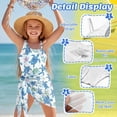 thumbnail image 6 of Xoenoiee Turtle Starfish Coral Print Girls One Piece Swimsuits with Cover Up Skirt Teens Bathing Suits Swimsuits Quick Dry Halter Beach Sport UPF 50 Kids Swimwear, 13-14 Years, 6 of 7