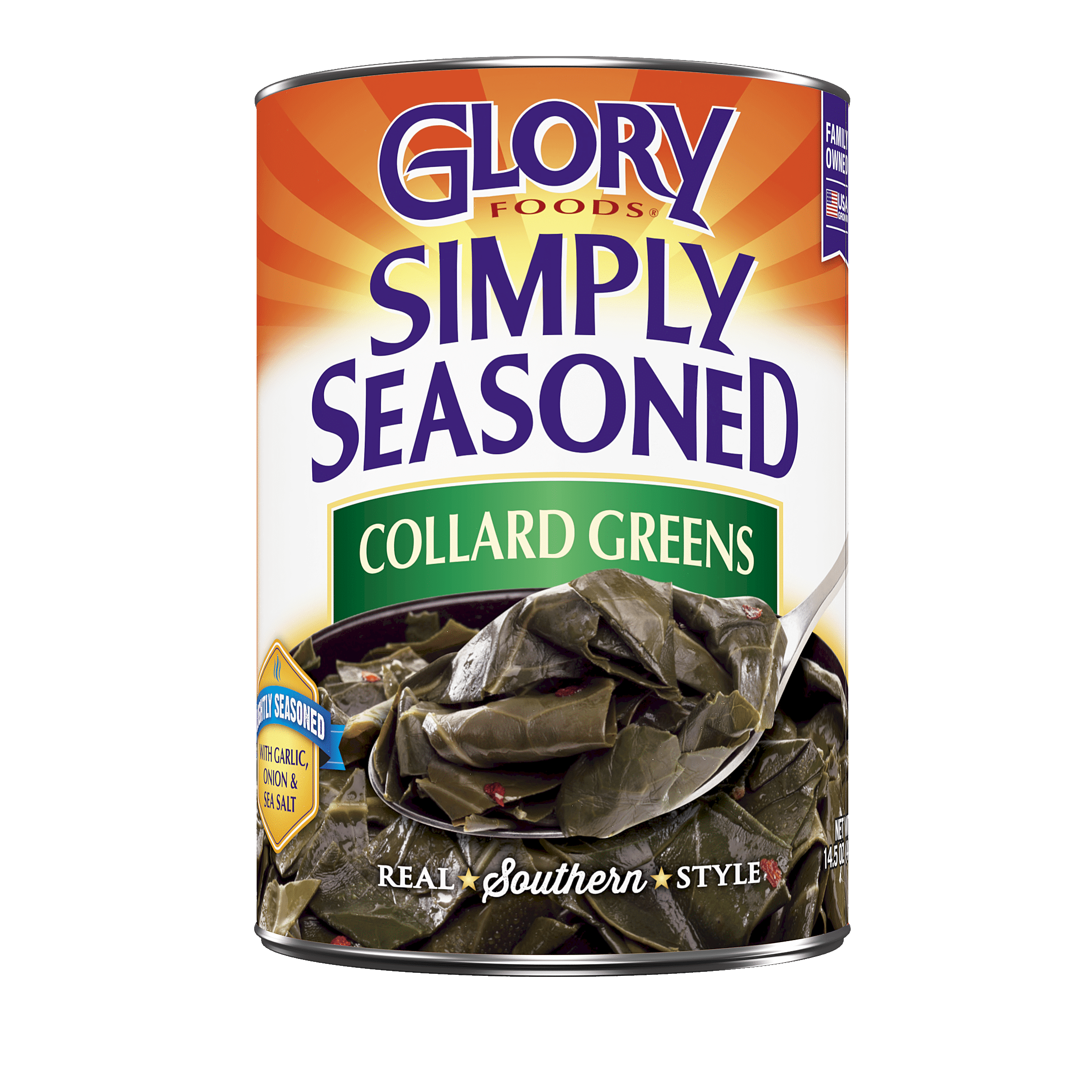 Glory Foods Canned Collard Greens, Canned Vegetables, 14.5 oz