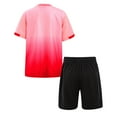 thumbnail image 2 of Linjinx Kids Football Kit Football Uniform Jerseys Soccer T-shirt and Mesh Shorts Set Sportswear Pink XXS, 2 of 7