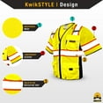thumbnail image 2 of KwikSafety (Charlotte, NC) EXECUTIVE Safety Vest (10 Pockets) Class 3 ANSI OSHA High Visibility Reflective Heavy Duty Mesh Zipper HiVis Construction Work Site HiViz Men Women | Yellow Small, 2 of 6