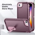 thumbnail image 3 of ULAK iPhone SE 2022 2020 Case & iPhone 8 7 6 Case with Kickstand for Kids Boys Girls, Sturdy Shockproof Phone Case for Apple iPhone 7/ 8/ 6/ 6S/ SE 2nd 3rd Generation, Purple, 3 of 10