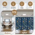 thumbnail image 6 of Blue Dinosaur Window Privacy Film, Vintage Letters Farm Animals Static Cling UV Sun Blocking Tint Film Heat Control Windows Films for Bedroom Bathroom, Window Stickers 17.7"x39.3", 6 of 8