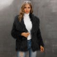 thumbnail image 2 of Winter Savings Clearance! Lindreshi Winter Coats for Women Clearance Medium Women's Winter Warm Coat Jacket Cardigan Cocktail Club Party Outwear, 2 of 5