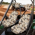 thumbnail image 2 of KUIFORTI White Horse UTV Seat Covers Seats Cover with Headrest Covers Comfortable Waterproof Rhino UTV Accessories Compatible with Yamaha Rhino 700 660 450 2004-2021, 2 of 7