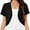 B1-Black, variant on DEMOTIME Women's Short Sleeve Bolero Shrugs Open Front Lightweight Cropped Cardigan Royal Blue XL