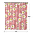 thumbnail image 5 of Pink Daisy Flower Yellow Centers Pattern Shower Curtain 72"x84" ,Bathroom Decorative Shower Curtains Set with 12 Hooks,Modern Waterproof Washable Shower Curtain, 5 of 6