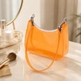 thumbnail image 4 of Clear Bag for Stadium Events Clear Sports Fan Handbags Purses, Unisex 0.4 mm Thickened Waterproof PVC, Approved for Concerts, Game Days, Orange-A, 4 of 8