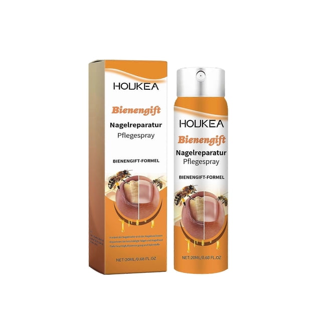 Houkea Bee Venom Nail Repair Spray Daily Nail Repair Natural Gloss Gentle Nourishing Spray