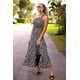 thumbnail image 4 of Vestido floral de verano para mujer, un hombro, sin mangas, con nudo, dobladillo con volantes, bohemio, maxi vestidos Ormromra  FSHY004-3, 4 of 5