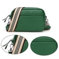thumbnail image 3 of New head leather wide shoulder strap pure leather shoulder bag soft leather leisure crossbody bag-green, 3 of 5