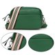 thumbnail image 3 of Nuevo bolso de hombro de cuero genuino con correa ancha para el hombro, bolso de cuero suave para el ocio, bolso cruzado verde, 3 of 5