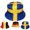 Yellow, variant on Flag Pattern Bucket Hat Merchandise for Supporters Game Day Events and Outdoor Activities