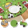 thumbnail image 4 of Green Soccer Comic Pattern Round Fitted Tablecloth with Elastic Edge,Dining Table Cover Waterproof,Outdoor Round Tablecloth for Camping,Dining,Indoor and Outdoor, 4 of 7