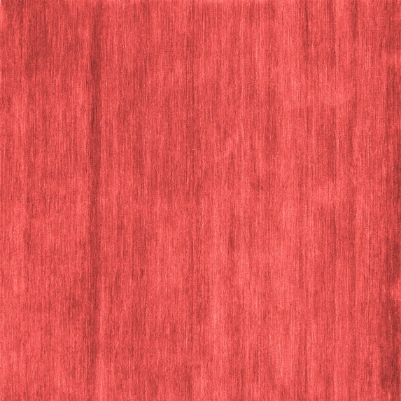 Ahgly Company Indoor Square Abstract Red Contemporary Area Rugs, 7' Square