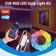 thumbnail image 2 of yeacher Bande Lumineuse DEL RVB WiFi Intelligente - Alimentée par USB 5V, 5050 SMD, Synchronisation Musicale, Commande Vocale, 7,5 m Non Étanche, Emballage en Boîte Couleur, 2 of 6