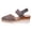 Grey, variant on Women's Casual Solid Color Flock Closed Toe Woven Platform Heel Comfortable Sandals Slippers