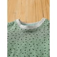 thumbnail image 4 of Seyurigaoka 2 Pcs Toddlers Boys/Girls Outfits, Patchwork Pattern Short Sleeve Round Neck T-Shirt + High Waist Drawstring Short Pants, 4 of 9