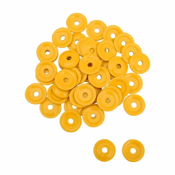 Woodys Round Digger 5/16" Yellow Aluminum Backer Plates 48 Pack (AWA-3800)